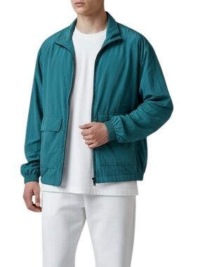 Zara Men's Zip Lightweight Jacket Teal